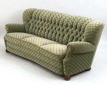 SCANDINAVIAN MOHAIR 3-SEATER SOFA, C. 1950S