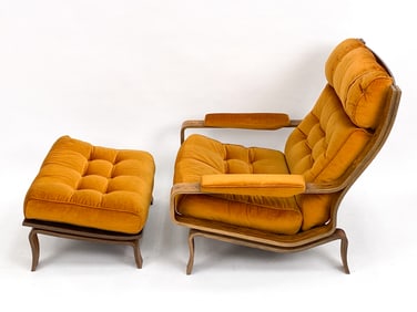 BRUNO MATHSSON STYLE ROSEWOOD LOUNGE CHAIR