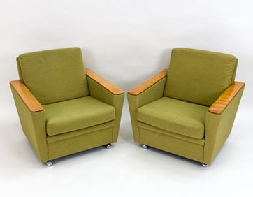 PAIR OF GERMAN COCKTAIL LOUNGE CHAIRS, C. 1960S