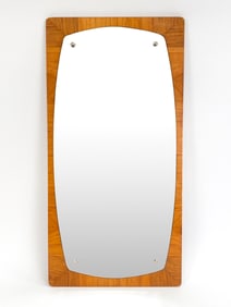 GERMAN WALNUT MIRROR, C. 1960S