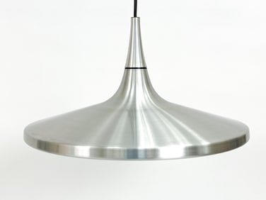 GERMAN ALUMINUM PENDANT LIGHT, C. 1960S