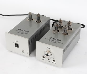 PAIR OF JOLIDA STEREO TUBE HEADPHONE AMPS