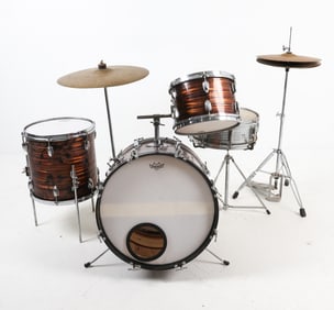 ZIM-GAR MIJ DRUM KIT ROOT BEER SWIRL STYLE 1960S