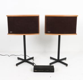 PAIR BOSE 901 SPEAKERS W/ STANDS & EQUALIZER UNIT
