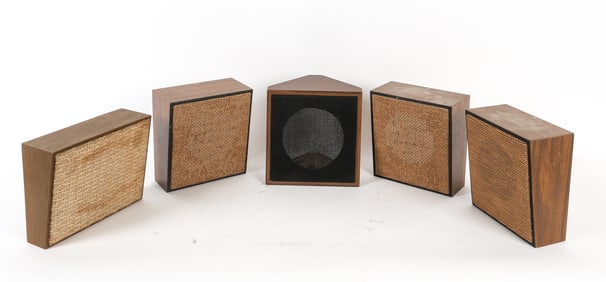 VINTAGE WALL BAFFLE SPEAKER GROUPING