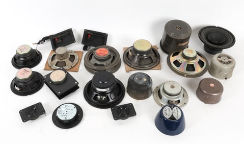 LARGE VINTAGE SPEAKER DRIVER GROUP, NEW & USED