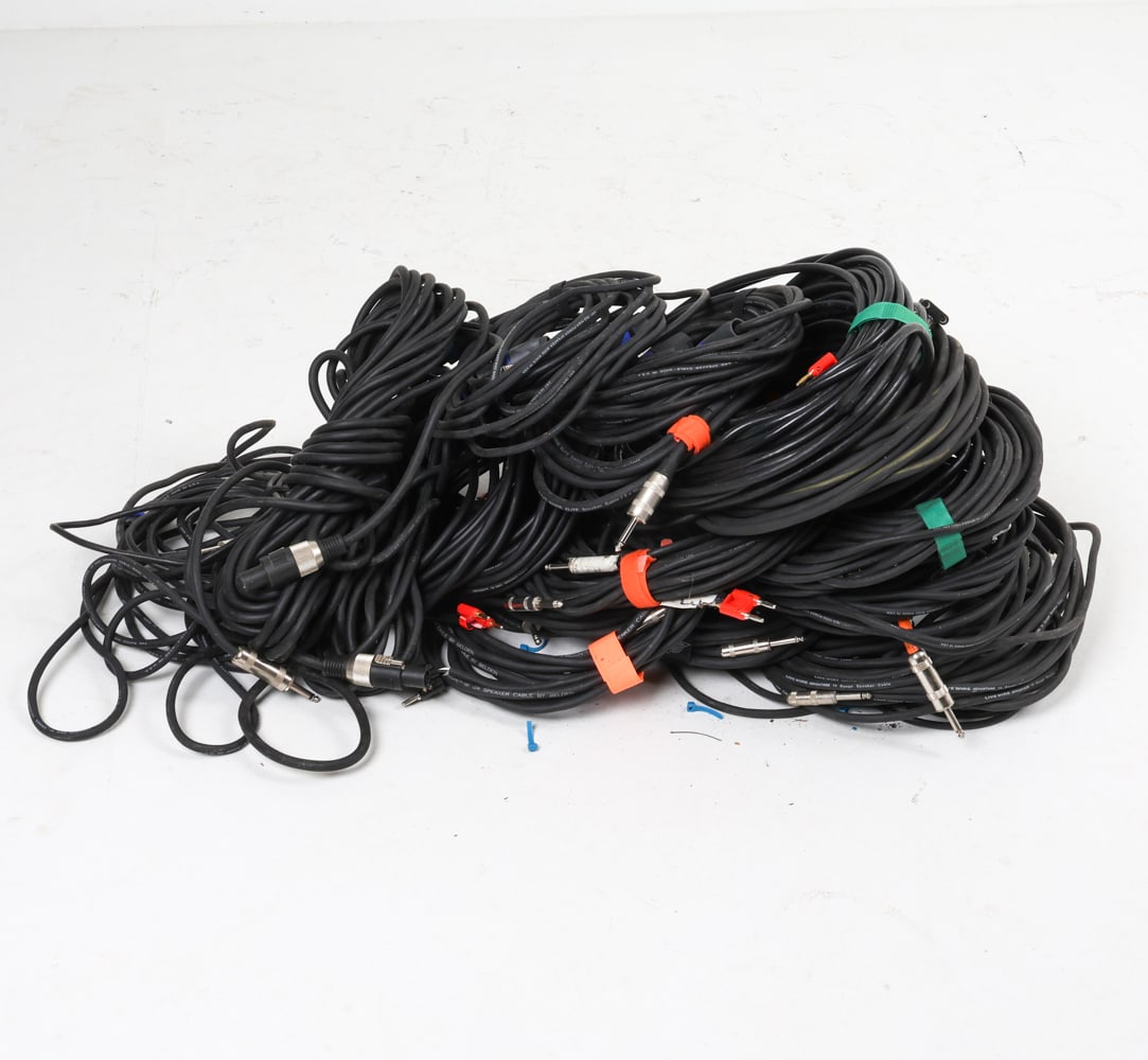 LARGE GROUPING OF PROFESSIONAL SPEAKER CABLES (1 of 6)