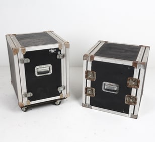 PAIR OF 12-SPACE ATA-STYLE RACK CASES