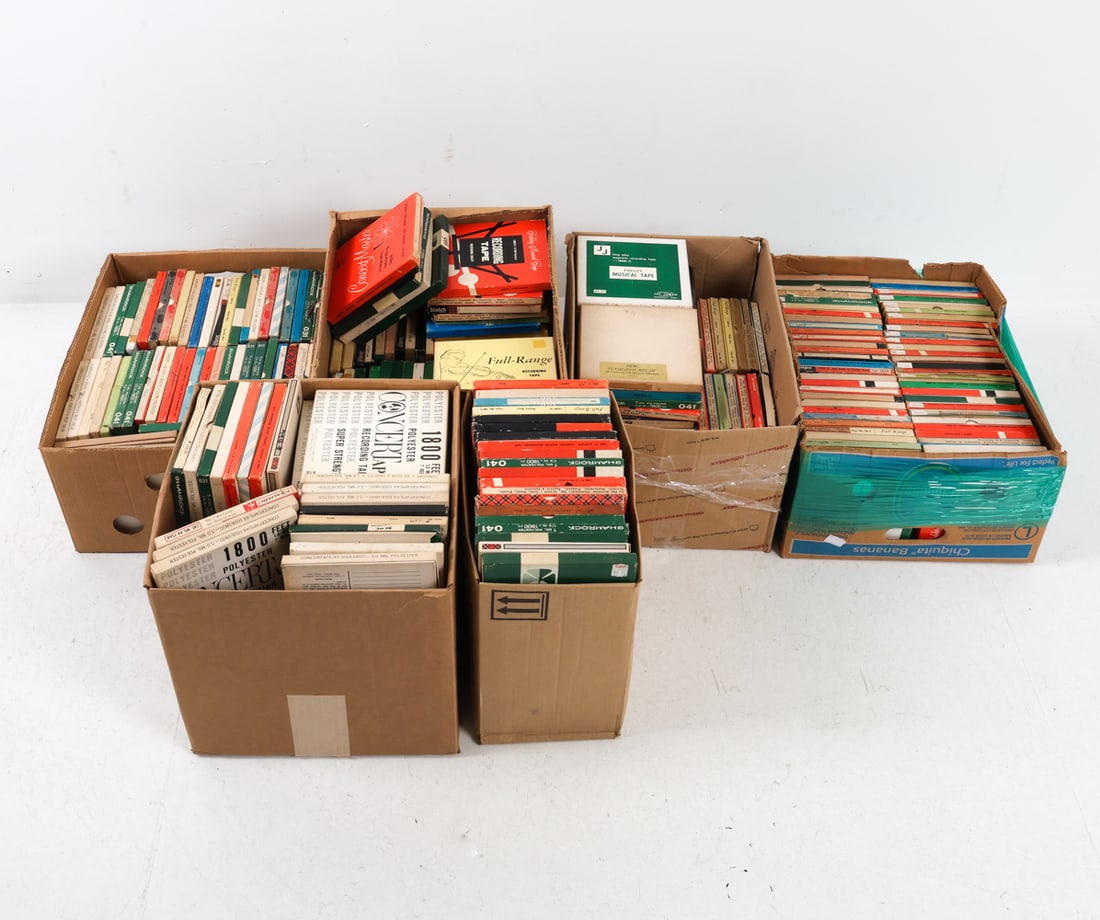 LARGE VINTAGE 1/4" TAPES GROUPING (1 of 15)