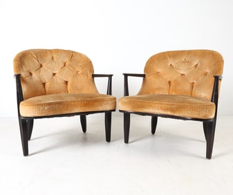 PAIR OF EDWARD WORMLEY FOR DUNBAR LOUNGE CHAIRS