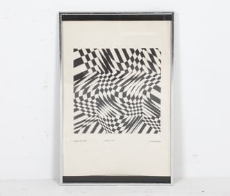 K. KARDASHIAN 'COMPLEX GRID' ABSTRACT PRINT