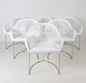 (6) MIDJ 'GUAPA' LEATHER ARMCHAIRS