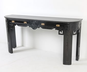 VINTAGE CHINESE LACQUERED CONSOLE TABLE