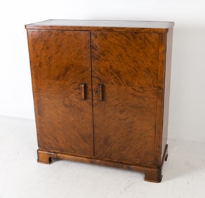 ART DECO BIRCH WARDROBE CABINET 1930S