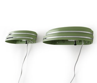 PAIR OF MID-CENTURY ATOMIC WALL SCONCES