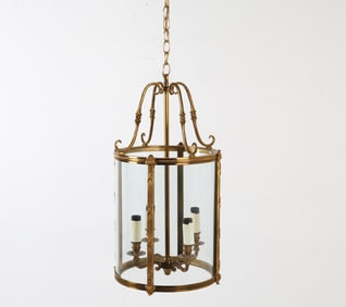 LOUIS XVI STYLE ORMOLU HALL CEILING LANTERN LIGHT