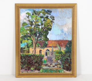 IMPRESSIONIST LANDSCAPE O/C PAINTING
