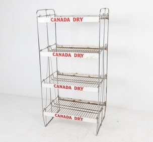 VINTAGE CANADA DRY RETAIL DISPLAY RACK C. 1960S