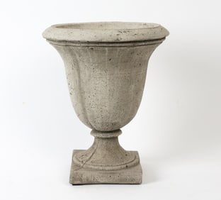 NEOCLASSICAL STYLE URN STONEWARE PLANTER