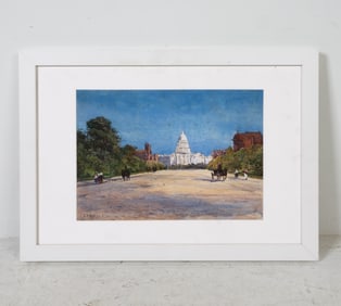 J. A. AIKEN - WATERCOLOR PAINTING CAPITOL BUILDING