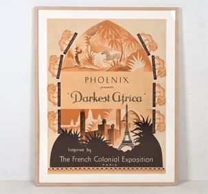 PHOENIX "DARKEST AFRICA" ORIGINAL LITHO POSTER