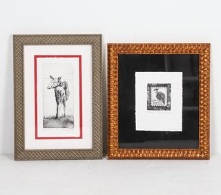 STEVE NOWATZKI ANIMAL ETCHINGS