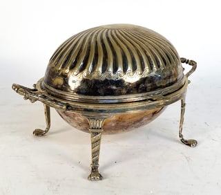 19TH C. ENGLISH SILVERPLATE FOOD WARMER