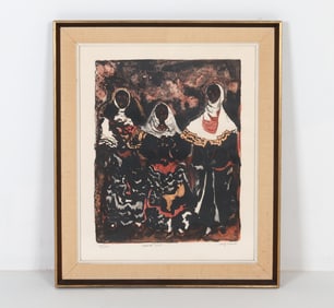 ADOLF DEHN (1895-1968) 'SPANISH GIRLS' LITHO PRINT