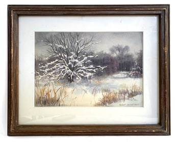 ROBERT BARRETT WATERCOLOR LANDSCAPE