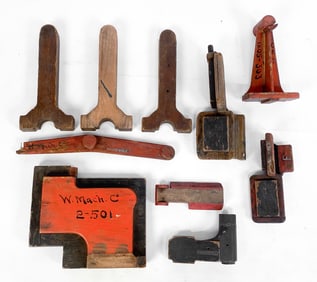 VINTAGE WOODEN LOCOMOTIVE MOLD GROUPING