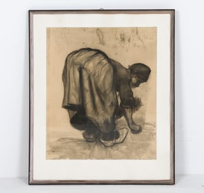 VINTAGE VAN GOGH PRINT OF PEASANT WOMAN