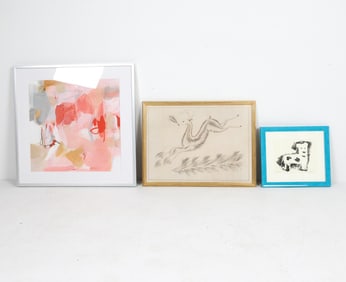 DECORATIVE PAINTING & PRINT GROUPING
