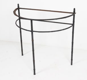 VINTAGE DEMI LUNE CAST IRON SIDE TABLE BASE