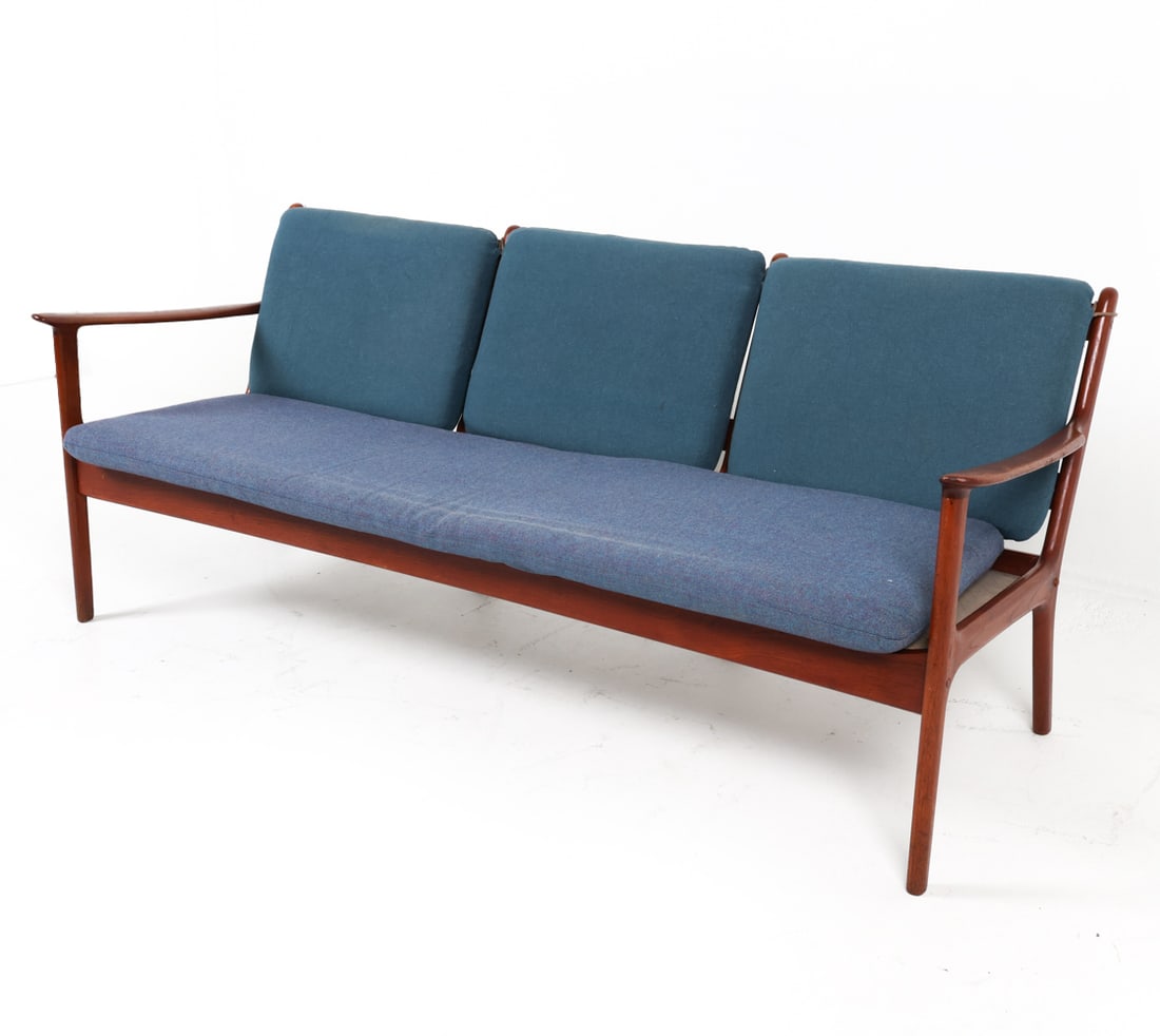 OLE WANSCHER STYLE DANISH TEAK SOFA C. 1960S
