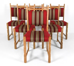 (6) KJAERNULF STYLE DANISH OAK DINING CHAIRS