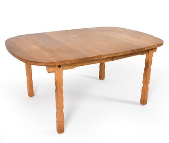 HENNING KJAERNULF STYLE OAK EXTENDING DINING TABLE