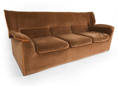 B&B ITALIA LAURIANA VEOUR SOFA C. 1970S