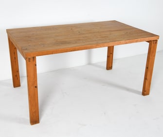 MID-CENTURY DANISH PINE DINING TABLE C. 1970S