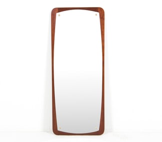 JOHANSENS SPEJLE DANISH TEAK WALL MIRROR C. 1960S