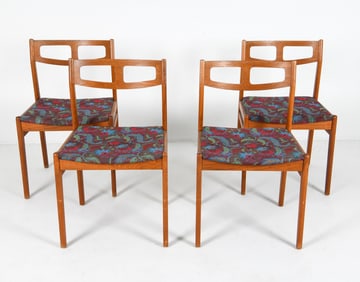(4) MID-CENTURY DANISH TEAK DINING CHAIRS C. 1960S