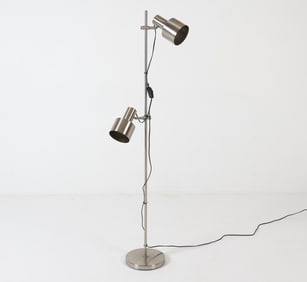JYSK 'MATINUS' BRUSHED STEEL FLOOR LAMP