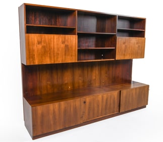 MID-CENTURY DANISH ROSEWOOD WALL SYSTEM C. 1960S