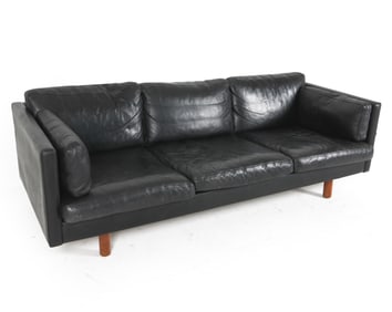 SOREN LUND SL 88 BLACK LEATHER SOFA