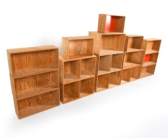 SCANDINAVIAN PINE MODULAR BOOK SHELVES
