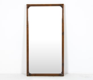 DANISH BEECH WALL MIRROR C. 1960S