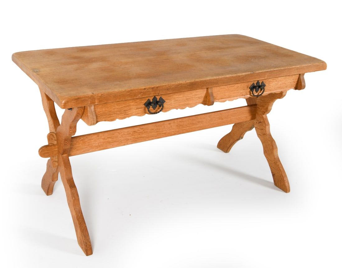 HENNING KJAERNULF STYLE DANISH OAK TABLE C. 1970S (1 of 18)