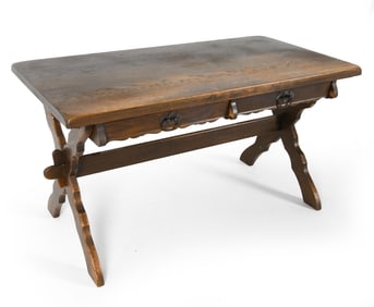 HENNING KJAERNULF STYLE DANISH OAK TABLE C. 1970S
