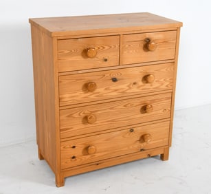 DANISH PINE CHEST OF DRAWERS C. 1960S