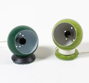 PAIR OF DANISH SPACE AGE EYE BALL LIGHTS C. 1960S