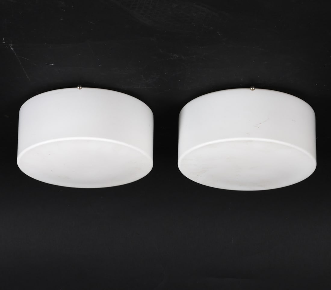 PAIR OF DANISH GLASS CEILING LIGHTS C. 1970S (1 of 11)